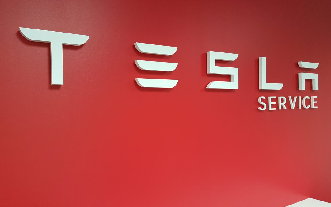 Tesla Interior Wall Sign